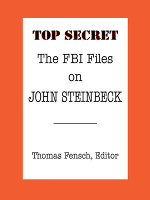 cover image of The FBI Files on John Steinbeck